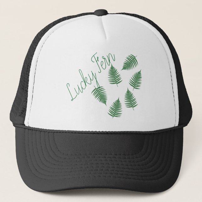 Lucky Grönt Fern Funky Cap Hat Keps (Framsida)