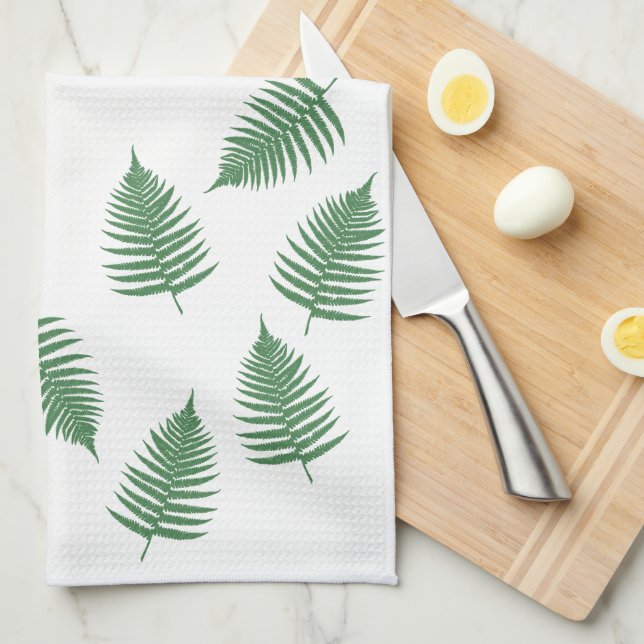 Lucky Grönt Fern Mönster minimalism Kökshandduk (Vikt i Fjärdedel)