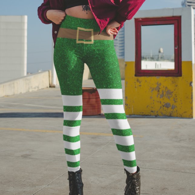 Lucky Grönt Glitter Leprechaun St. Patrick's Day Leggings (Skapare uppladdad)