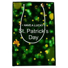 Lucky Grönt Irish Shamrock Glitter Mönster