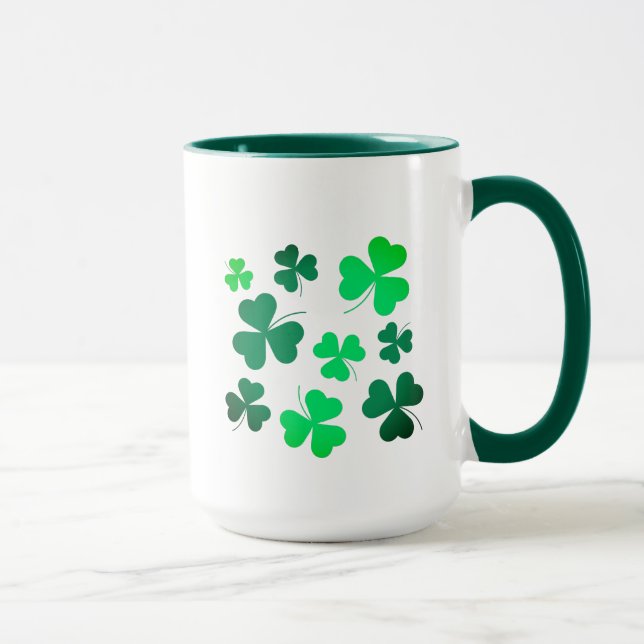Lucky Grönt Klöver Shamrock Ireland Mugg (Höger)