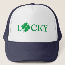 Lucky Grönt Klöver shamrock St. Patrick's Day Keps