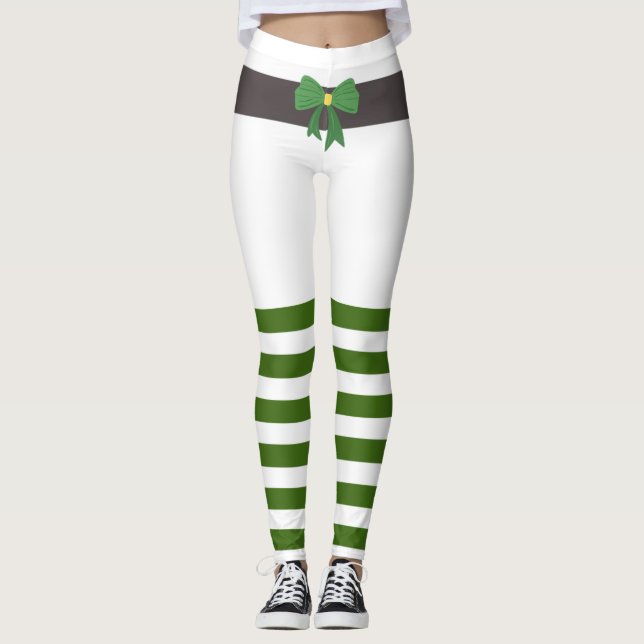 Lucky Grönt Leprechaun Socks St. Patrick's Day Leggings (Framsida)