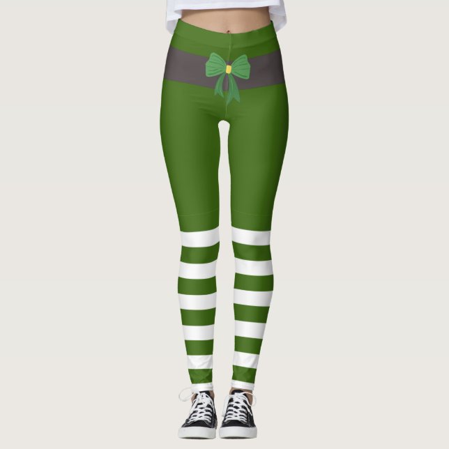 Lucky Grönt Leprechaun Socks St. Patrick's Day Leggings (Framsida)