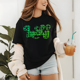 Lucky Grönt Play Shamrock St patricks day T Shirt