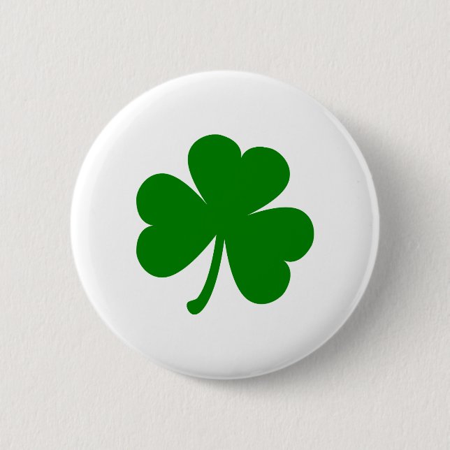 Lucky Grönt St patrick's day Shamrock Knapp (Framsida)