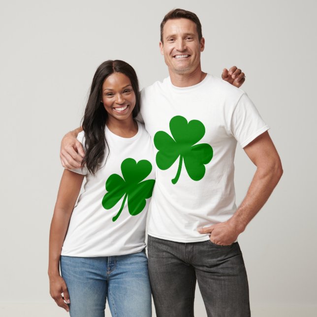 Lucky Grönt St patrick's day Shamrock T Shirt (Unisex)