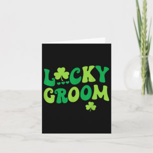 Lucky Groom Bride Par Matching Bröllop St Patr Kort