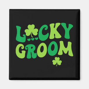 Lucky Groom Bride Par Matching Bröllop St Patr Magnet