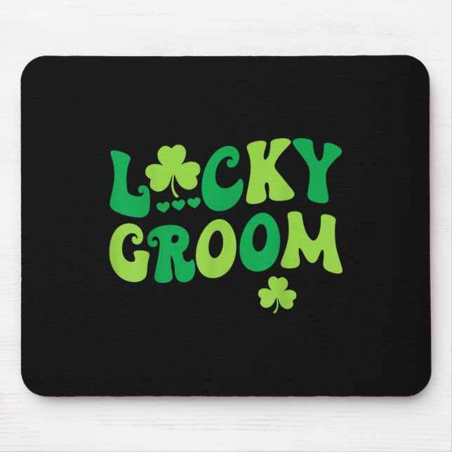 Lucky Groom Bride Par Matching Bröllop St Patr Musmatta (Framsidan)