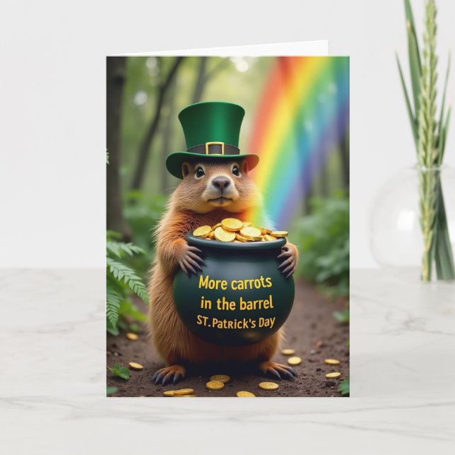 Lucky Groundhog Guldmynt Kort (Framsida)
