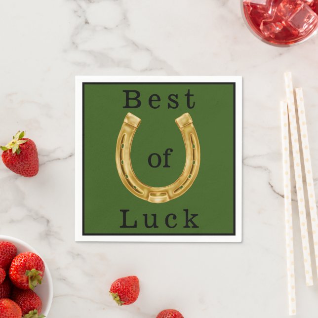 Lucky guld horseshoe pappersservett (Insitu)