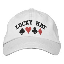 Lucky Hat-spelkort Kostym Embroied Baseball
