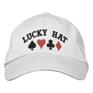 Lucky Hat-spelkort Kostym Embroied Baseball Broderad Keps