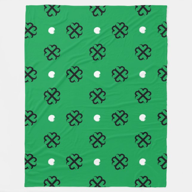 Lucky Hearts Shamrock Fleecefiltar (Framsidan)