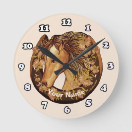 Lucky Horse Clock Rund Klocka
