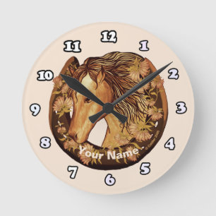 Lucky Horse Clock Rund Klocka