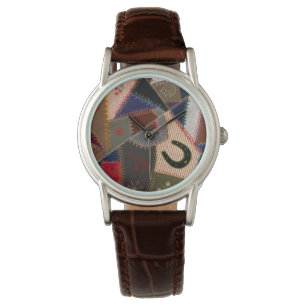 Lucky Horseshoe Crazy Quilt Watch Armbandsur