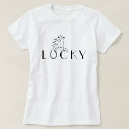 Lucky Horseshoe Horse Equestrian Rider T Shirt