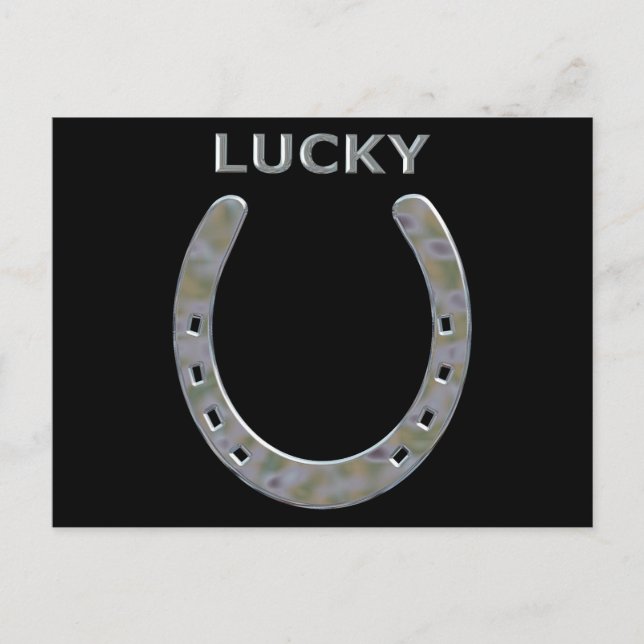 Lucky Horseshoe i Silver Vykort (Framsida)