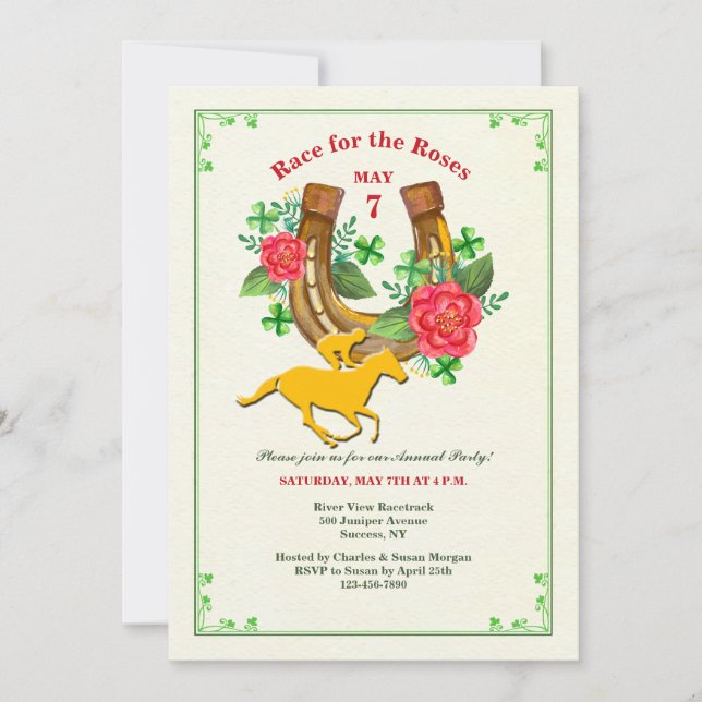 Lucky Horseshoe-inbjudan Inbjudningar (Framsida)