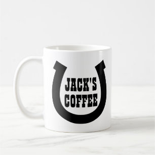 Lucky Horseshoe logotyp anpassningsbar kaffe mugg