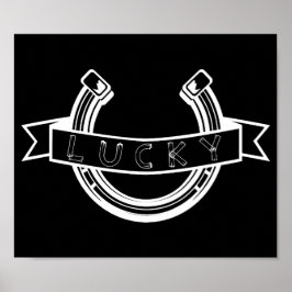Lucky horseshoe Lycka till Poster