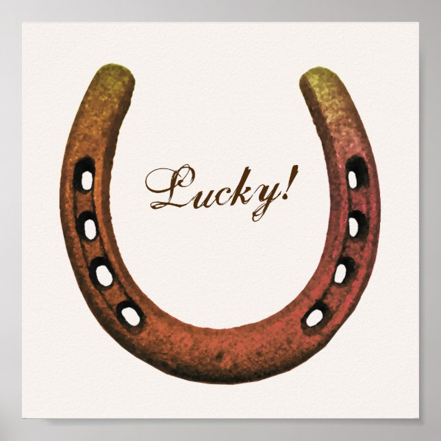 Lucky! Horseshoe Print Poster (Framsidan)