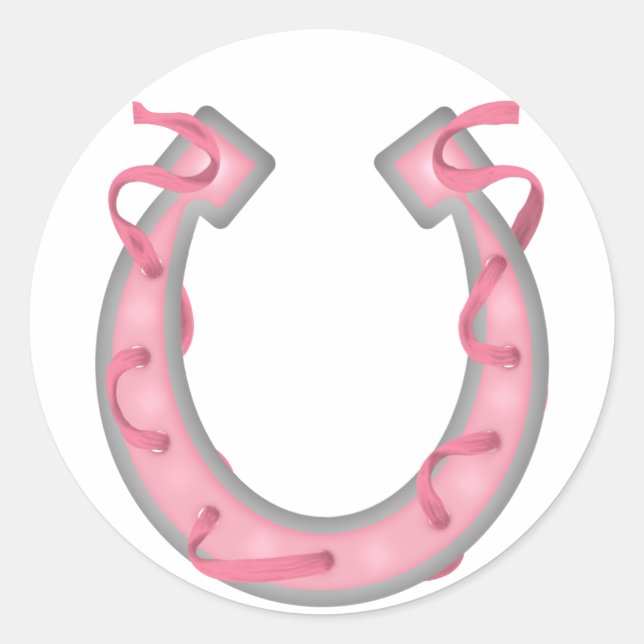 Lucky Horseshoe - SRF Runt Klistermärke (Framsida)