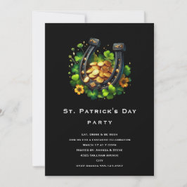 Lucky Horseshoe St. Patrick's Day Inbjudningar