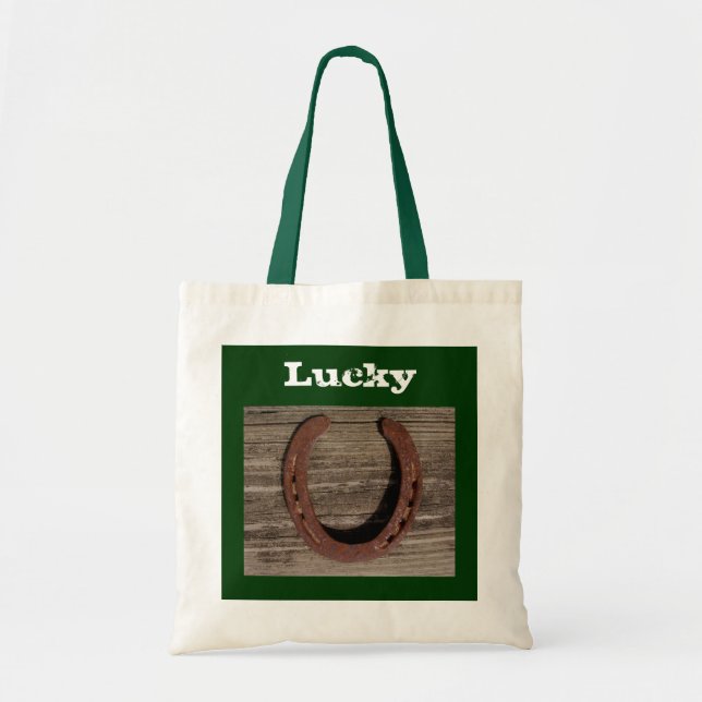 Lucky Horseshoe Tote Bag Tygkasse (Framsidan)