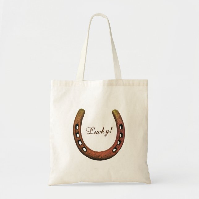Lucky Horseshoe Tote Tygkasse (Framsidan)