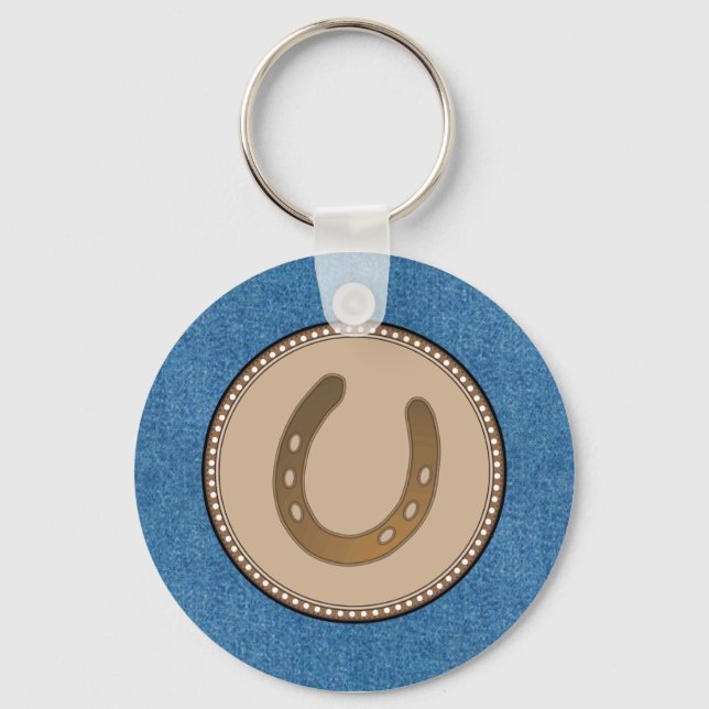 Lucky Horseshoe Western Keychain Nyckelring (Framsida)