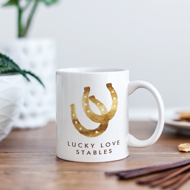 Lucky Horseshoes Customized Kaffemugg (Skapare uppladdad)