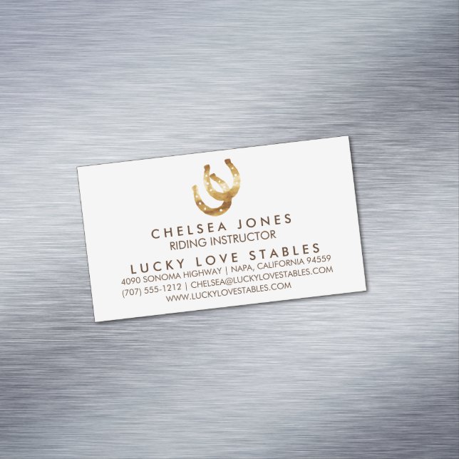 Lucky Horseshoes Equestrian Magnetiska Visitkort (In Situ)