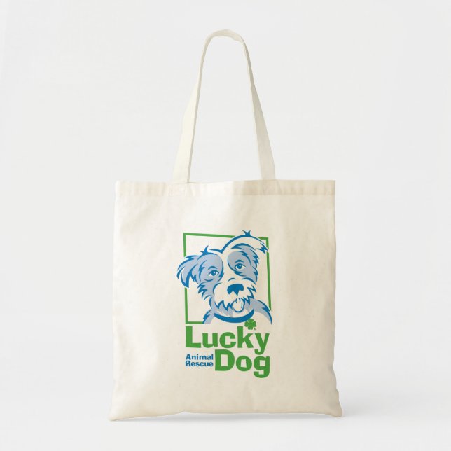 Lucky Hund Budget Tote Tygkasse (Framsidan)