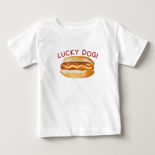 Lucky Hund Hund Birthday Baby T-Shirt - Cute Coo (Framsida)