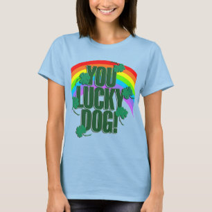 Lucky Hund och Rainbow St. Patricks Day Womens Tröja
