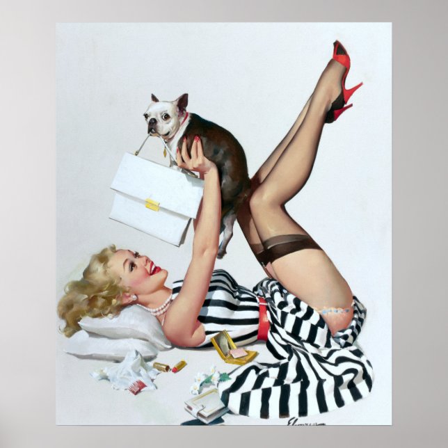 Lucky Hund Pin Up Poster (Framsidan)