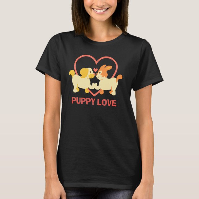 Lucky Hund Rädda djuren Puppy Kärlek Pullover T Shirt (Framsida)