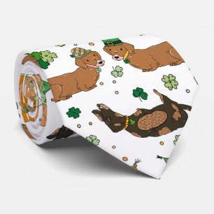 Lucky Hundar Dachshunds Klöver St. Patrick's Day Slips