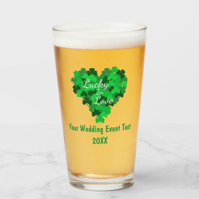 Lucky i Kärlek Bröllop-händelsen Glaskopp (Framsida fylld)
