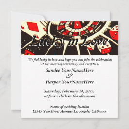 Lucky i Kärlek bröllopsinbjudan Inbjudningar