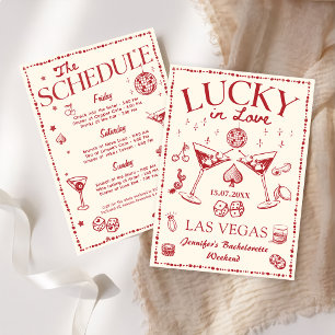 Lucky i Kärlek Casino Bachelorette Helg Inbjudningar