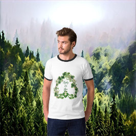 Lucky i Kärlek Grönt Shamrock Heart Saint patrick T Shirt