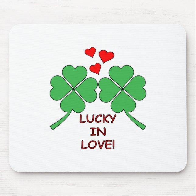 Lucky i Kärlek Hearts Klöver Musmatta (Framsidan)