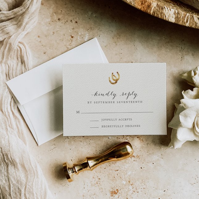 Lucky i Kärlek Horseshoe Bröllop OSA Card Kort (Skapare uppladdad)