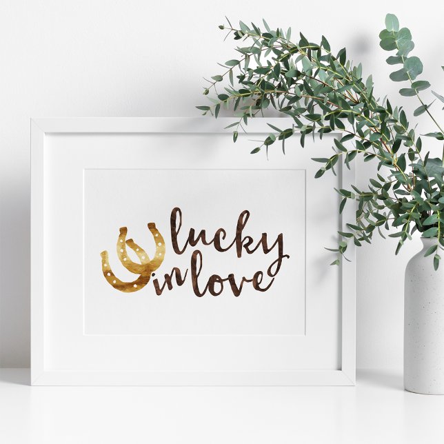 Lucky i Kärlek Horseshoes | Art Skriv ut Poster (Skapare uppladdad)