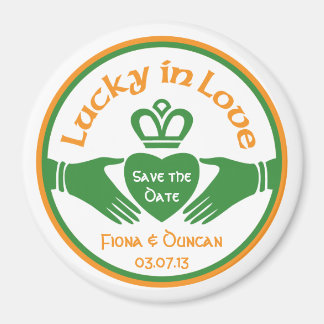 Lucky i Kärlek Irish Bröllop spara datum Magnet
