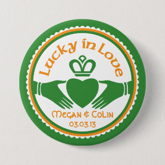 Lucky i Kärlek Irish Claddagh Bröllop Knapp
